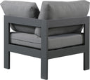 Meridian Nizuc Outdoor Patio Corner Chair – modular design with waterproof fabric cushions and aluminum frame
