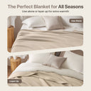 Waffle Weave - King Cotton Blanket - Khaki