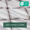Flannel - 3 Piece Twin Sheet Set - Tan Plaid