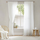 Lexus - 52x63" Rod Pocket With Back Tab Privacy Curtain Pair (Set of 2) - White - Madison Park - Curtain Sets - Elite Enclave Home