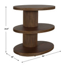Top - Tier Oval Walnut Side Table - Woodtone