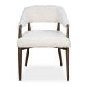 Austell - Shearling Dining Chair - Brown / White