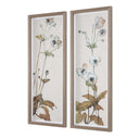 Garden - Study Framed Floral Prints (Set of 2) - Blue / Brown / Green / White