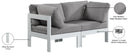 Nizuc - Outdoor Patio 2 Seat Modular Sofa With White Frame - Meridian Furniture - Stationary Sectionals- Elite Enclave Home
