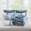 Shawnee - King 8 Piece Comforter Set - Blue