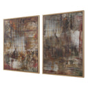 Molten Patina - Framed Canvases (Set of 2) - Dark Brown - Uttermost - Canvas Art Sets- Elite Enclave Home