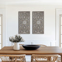 Botanical Panel - Botanical Panel Distressed Carved 2 - Piece Wall Decor Set - Antique Green - Madison Park - Wall Decor - Elite Enclave Home