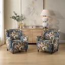 Lainey - Floral Upholstered Armchair - Blue - Uttermost - Arm Chairs - Elite Enclave Home