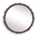 Tiger Sea Urchin - Round Mirror - Brown / Green