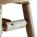 Rounded Solid Wood Outdoor Coffee Table - Natural