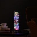 Metal Column LED Rope Table Lamp With Clear - Silver