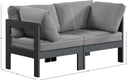 Nizuc - Outdoor Patio 2 Seat Modular Sofa With Gray Frame - Meridian Furniture - Stationary Sectionals- Elite Enclave Home