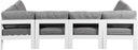 Nizuc - Outdoor Patio 6 Piece Modular Sectional With White Frame - Meridian Furniture - Stationary Sectionals- Elite Enclave Home