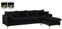 Naomi - Reversible Sectional - Meridian Furniture - Stationary Sectionals - Elite Enclave Home