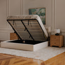 Sebastion - King Storage Bed - Cream - Moe's Home Collection - Storage Beds - Elite Enclave Home