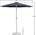 Fiji - Aluminum Patio Umbrella With Round White Base