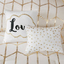 Raina - Metallic Printed Comforter Set - Ivory / Gold