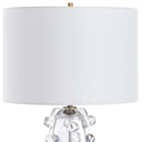 Aura - Clear Glass Table Lamp - White - Uttermost - Table Lamps- Elite Enclave Home