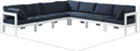 Nizuc - Outdoor Patio 7 Piece Modular Sectional With White Frame - Meridian Furniture - Stationary Sectionals- Elite Enclave Home