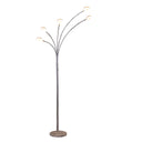 5 Light Contempo Arc LED Floor Lamp - Silver - HomeRoots - Floor Lamps - Elite Enclave Home