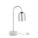 Iron Desk Table Lamp With Silver Metallic Bell Shade - Silver Metallic