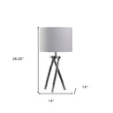 LED Acrylic Tripod Table Lamp With White Shade - Silver