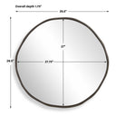 Lowen - Round Mirror - Bronze