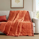 Windom - King Lightweight Down Alternative Blanket With Satin Trim - Orange