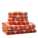 Lita - 6 Piece Jacquard Towel Set - Orange - Intelligent Design - Towel Sets - Elite Enclave Home