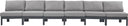 Nizuc - Outdoor Patio 6 Seat Armless Modular Sofa With Gray Frame - Meridian Furniture - Stationary Sectionals- Elite Enclave Home