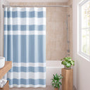 Spa Waffle - 84" Shower Curtain With 3M Treatment - Blue