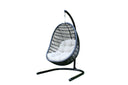 Aluminum Outdoor Swing Chair With Beige Cushion - Beige