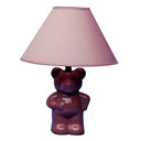 Bedside Table Lamp With Pink Empire Shade - Pink