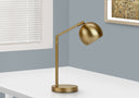 Metal Round Table Lamp With Gold Dome Shade - Gold - HomeRoots - Table Lamps - Elite Enclave Home
