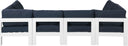 Nizuc - Outdoor Patio 6 Piece Modular Sectional With White Frame - Meridian Furniture - Stationary Sectionals- Elite Enclave Home
