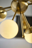 Metal Six Light Standard Table Lamp - Black