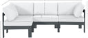 Nizuc - Outdoor Patio 4 Piece Modular Sectional With Gray Frame