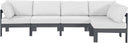 Nizuc - Outdoor Patio 5 Piece Modular Sectional With Gray Frame - Meridian Furniture - Stationary Sectionals- Elite Enclave Home