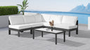 Nizuc - Outdoor Patio 5 Piece Modular Sectional With Gray Frame - Meridian Furniture - Stationary Sectionals- Elite Enclave Home