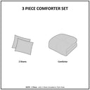 Violette - King 3 Piece Tufted Comforter Set - Ivory / Taupe