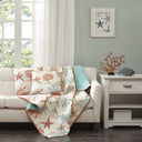 Pebble Beach - Oversized Quilted Throw - Coral - Madison Park - Throws - Elite Enclave Home