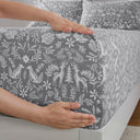 Oversized Flannel - 4 Piece Full Sheet Set - Sage Winter Fauna