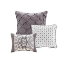 Vienna - King 6 Piece Printed Duvet Cover Set - Gray