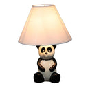 Panda Ceramic Table Lamp With Shade - White