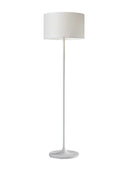 Metal Floor Lamp With White Drum Shade - White - HomeRoots - Floor Lamps - Elite Enclave Home