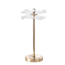 Bedside LED Lamp With Clear Acrylic Novelty Wavy Shade - Gold - HomeRoots - Table Lamps - Elite Enclave Home