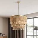 Brittany - Beaded Chandelier - Natural - Classic Home - Chandeliers - Elite Enclave Home
