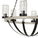 Edgecomb - 6 Light Indoor-Outdoor Chandelier - Black / Gray