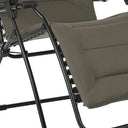 26" Steel Outdoor Zero Gravity Chair With Gray Cushion - Gray