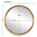 Atkinson - Modern Round Mirror - Brass